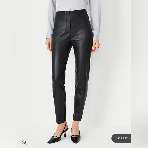 The Audrey Pant in Faux Leather - Picture 3 of 7